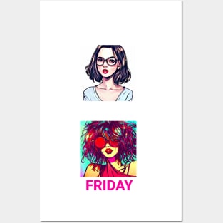 Party Girl Monday to Friday Posters and Art